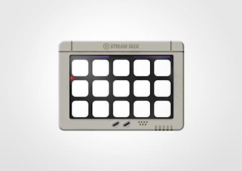 Stream Deck Plain Grain Blue Faceplate | Elgato
